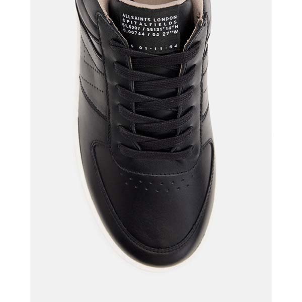 Allsaints Australia Mens Vix Leather Low Top Sneakers Black AU95-750